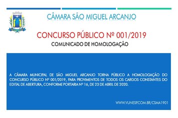 Concurso Público - Homologação